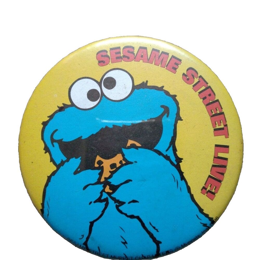 Sesame Street Live Button Pin Cookie Monster